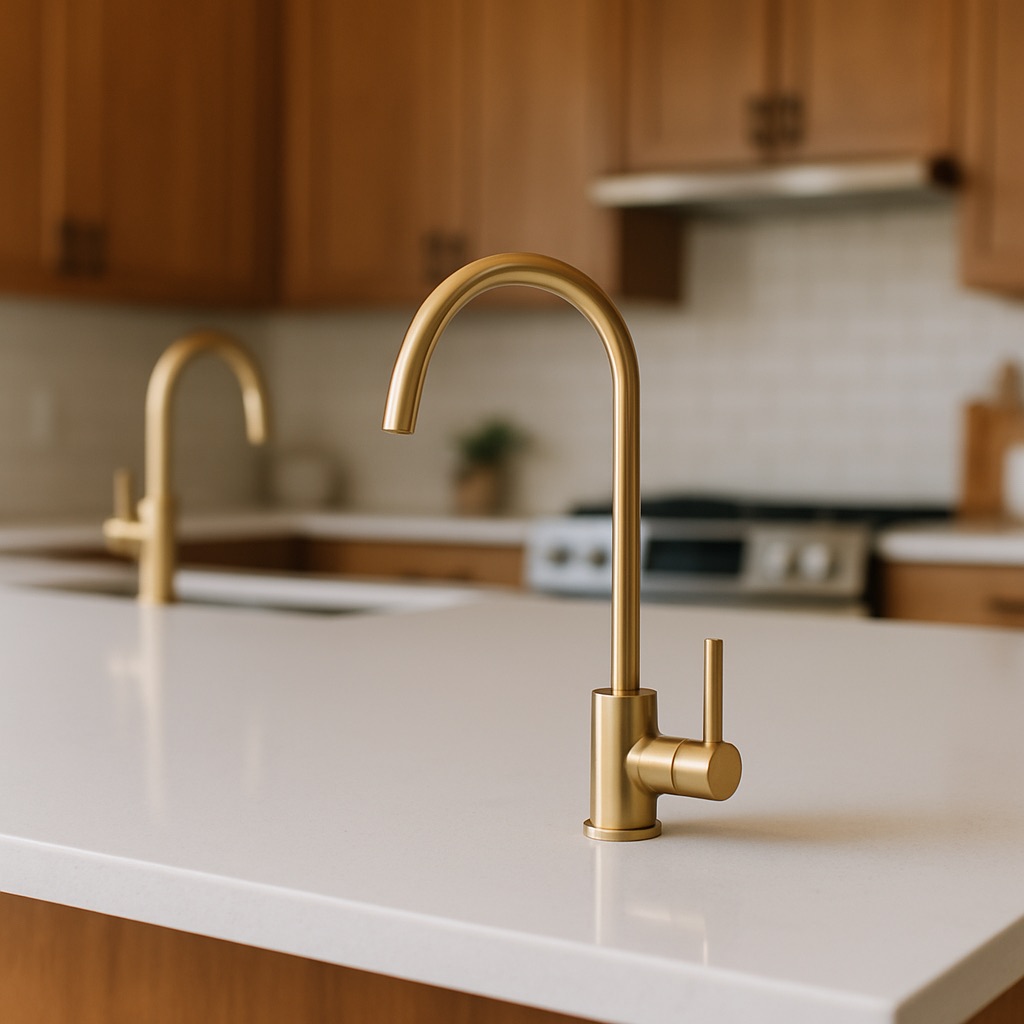Brushed gold RO faucet