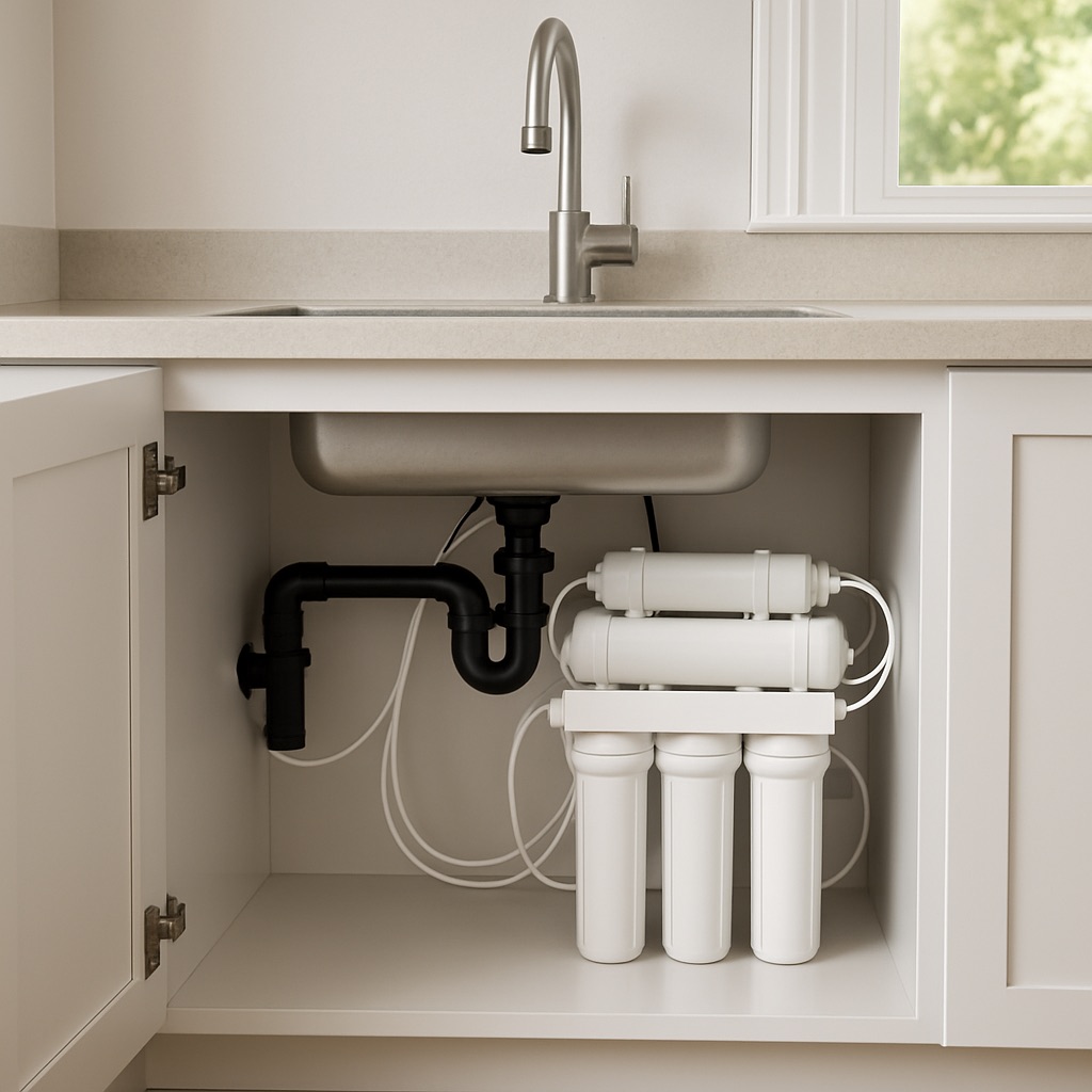 Reverse osmosis under-sink installation